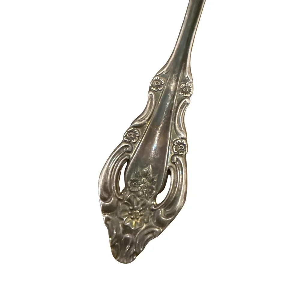 Community Silverplate 4 Tined Fork‎ Vintage Ornate Floral Design MCM Patina
